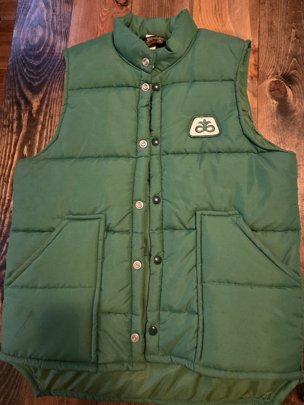 Green Quilted Pioneer Puffer Vest -